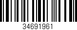 Código de barras (EAN, GTIN, SKU, ISBN): '34691961'