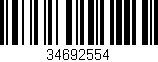 Código de barras (EAN, GTIN, SKU, ISBN): '34692554'