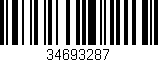 Código de barras (EAN, GTIN, SKU, ISBN): '34693287'