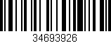Código de barras (EAN, GTIN, SKU, ISBN): '34693926'