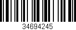 Código de barras (EAN, GTIN, SKU, ISBN): '34694245'