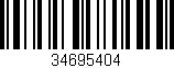 Código de barras (EAN, GTIN, SKU, ISBN): '34695404'