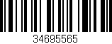 Código de barras (EAN, GTIN, SKU, ISBN): '34695565'