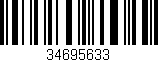 Código de barras (EAN, GTIN, SKU, ISBN): '34695633'