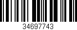Código de barras (EAN, GTIN, SKU, ISBN): '34697743'