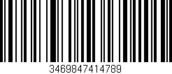 Código de barras (EAN, GTIN, SKU, ISBN): '3469847414789'