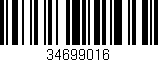 Código de barras (EAN, GTIN, SKU, ISBN): '34699016'