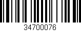 Código de barras (EAN, GTIN, SKU, ISBN): '34700076'