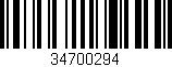 Código de barras (EAN, GTIN, SKU, ISBN): '34700294'