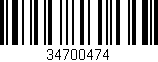 Código de barras (EAN, GTIN, SKU, ISBN): '34700474'