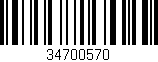 Código de barras (EAN, GTIN, SKU, ISBN): '34700570'