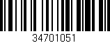 Código de barras (EAN, GTIN, SKU, ISBN): '34701051'