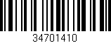 Código de barras (EAN, GTIN, SKU, ISBN): '34701410'