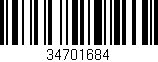 Código de barras (EAN, GTIN, SKU, ISBN): '34701684'