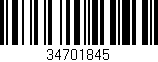 Código de barras (EAN, GTIN, SKU, ISBN): '34701845'