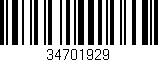 Código de barras (EAN, GTIN, SKU, ISBN): '34701929'