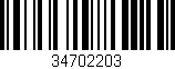 Código de barras (EAN, GTIN, SKU, ISBN): '34702203'