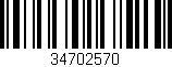 Código de barras (EAN, GTIN, SKU, ISBN): '34702570'