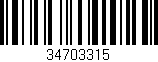 Código de barras (EAN, GTIN, SKU, ISBN): '34703315'