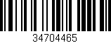 Código de barras (EAN, GTIN, SKU, ISBN): '34704465'