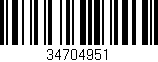 Código de barras (EAN, GTIN, SKU, ISBN): '34704951'