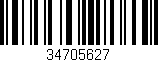 Código de barras (EAN, GTIN, SKU, ISBN): '34705627'