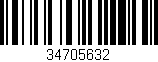 Código de barras (EAN, GTIN, SKU, ISBN): '34705632'