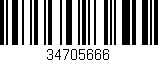 Código de barras (EAN, GTIN, SKU, ISBN): '34705666'