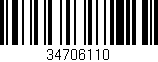 Código de barras (EAN, GTIN, SKU, ISBN): '34706110'
