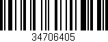 Código de barras (EAN, GTIN, SKU, ISBN): '34706405'