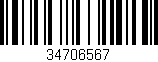 Código de barras (EAN, GTIN, SKU, ISBN): '34706567'