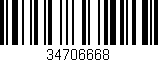 Código de barras (EAN, GTIN, SKU, ISBN): '34706668'