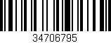 Código de barras (EAN, GTIN, SKU, ISBN): '34706795'