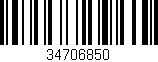 Código de barras (EAN, GTIN, SKU, ISBN): '34706850'
