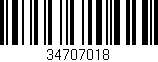 Código de barras (EAN, GTIN, SKU, ISBN): '34707018'