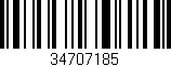 Código de barras (EAN, GTIN, SKU, ISBN): '34707185'