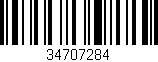 Código de barras (EAN, GTIN, SKU, ISBN): '34707284'