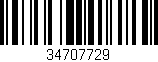 Código de barras (EAN, GTIN, SKU, ISBN): '34707729'