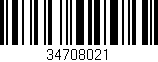 Código de barras (EAN, GTIN, SKU, ISBN): '34708021'