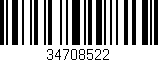 Código de barras (EAN, GTIN, SKU, ISBN): '34708522'