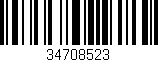 Código de barras (EAN, GTIN, SKU, ISBN): '34708523'