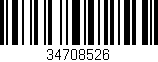Código de barras (EAN, GTIN, SKU, ISBN): '34708526'