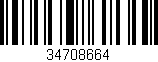 Código de barras (EAN, GTIN, SKU, ISBN): '34708664'
