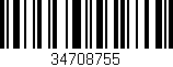 Código de barras (EAN, GTIN, SKU, ISBN): '34708755'