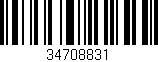 Código de barras (EAN, GTIN, SKU, ISBN): '34708831'