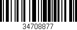 Código de barras (EAN, GTIN, SKU, ISBN): '34708877'
