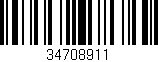 Código de barras (EAN, GTIN, SKU, ISBN): '34708911'