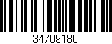 Código de barras (EAN, GTIN, SKU, ISBN): '34709180'