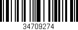Código de barras (EAN, GTIN, SKU, ISBN): '34709274'