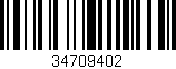 Código de barras (EAN, GTIN, SKU, ISBN): '34709402'